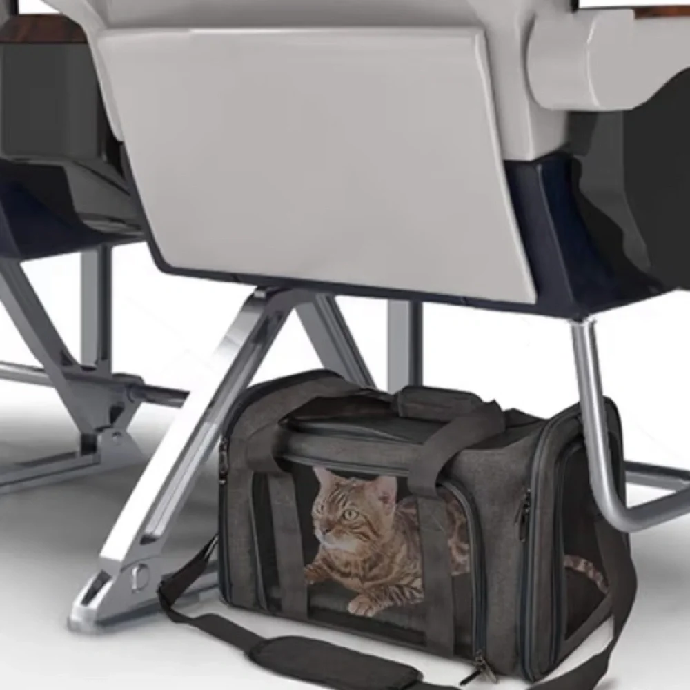 NWT Henkelion Black Pet Carrier for Cats and Dogs up to Medium Size Pets